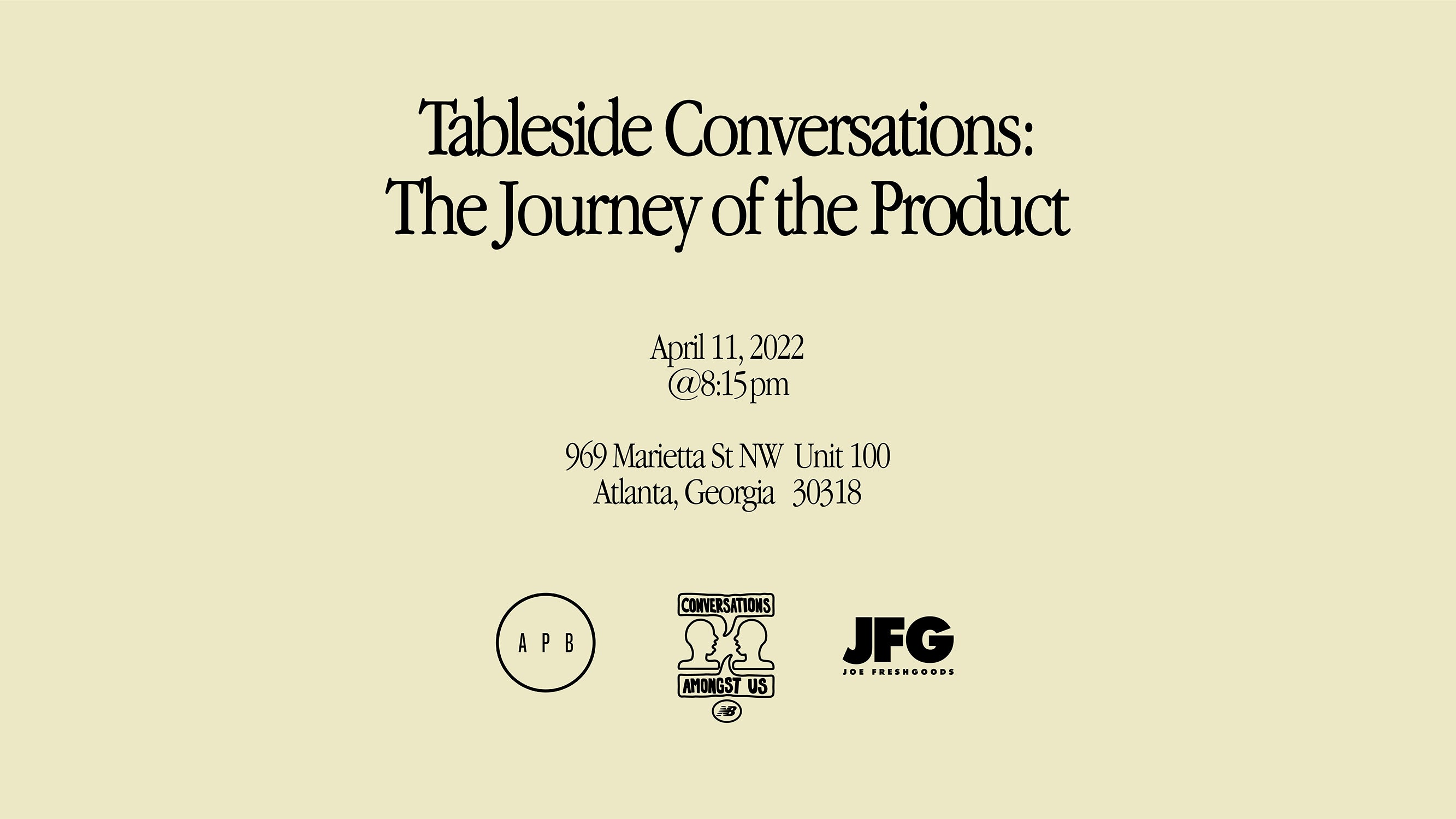 Join us for Tableside Conversations: The Journey of the Product with Joe Fresh Goods