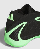 Black and neon green sneaker with mesh upper, carbon fiber detail, and sporty design