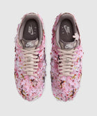 Nike Air Force 1 Low sneakers with pink cherry blossom floral design, top view