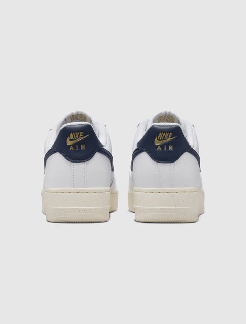 WOMEN'S AIR FORCE 1 '07 NEXT NATURE "WHITE/OBSIDIAN/METALLIC GOLD"