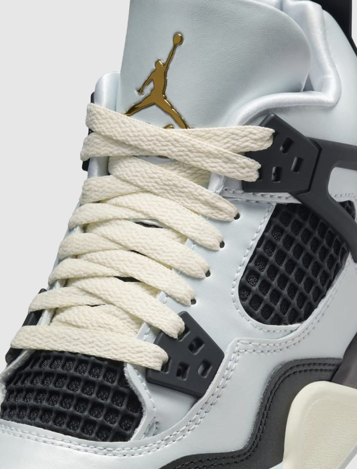 AIR JORDAN 4 RETRO PURE PLATINUM METALLIC GOLD GS APB