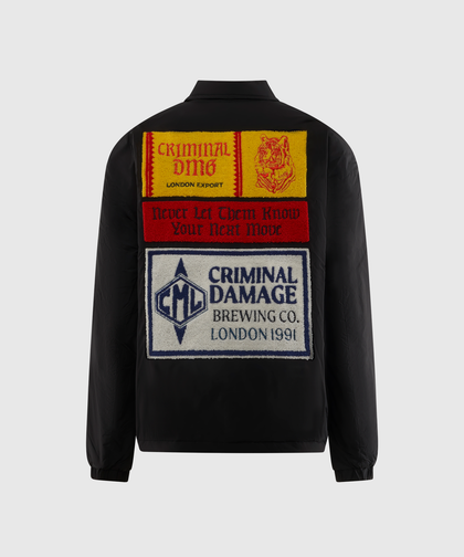 COACH x Garang Ya バットマン柄 ナイロンジャケット M CRIMINAL DAMAGE BEER MAT APPLIQUE COACH JACKET – APB