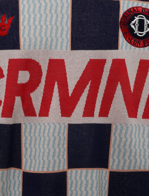 CHECKERBOARD KNITTED FOOTBALL SHIRT
