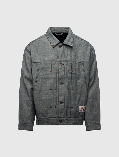 PLEATED DENIM JACKET
