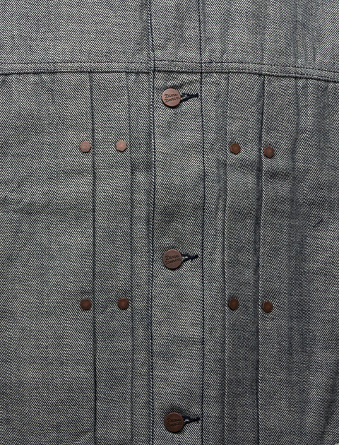 PLEATED DENIM JACKET