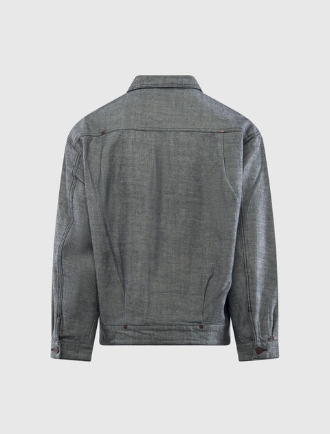 PLEATED DENIM JACKET