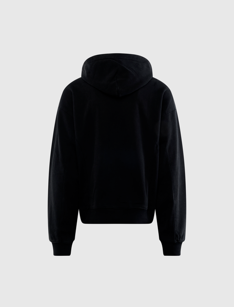 DISTRESSED TERRY ZIP HOODIE