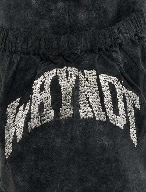 TWILL CARGO WIDE LEG PANTS