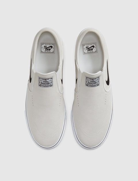 SB JANOSKI+ SLIP "WHITE/BLACK"