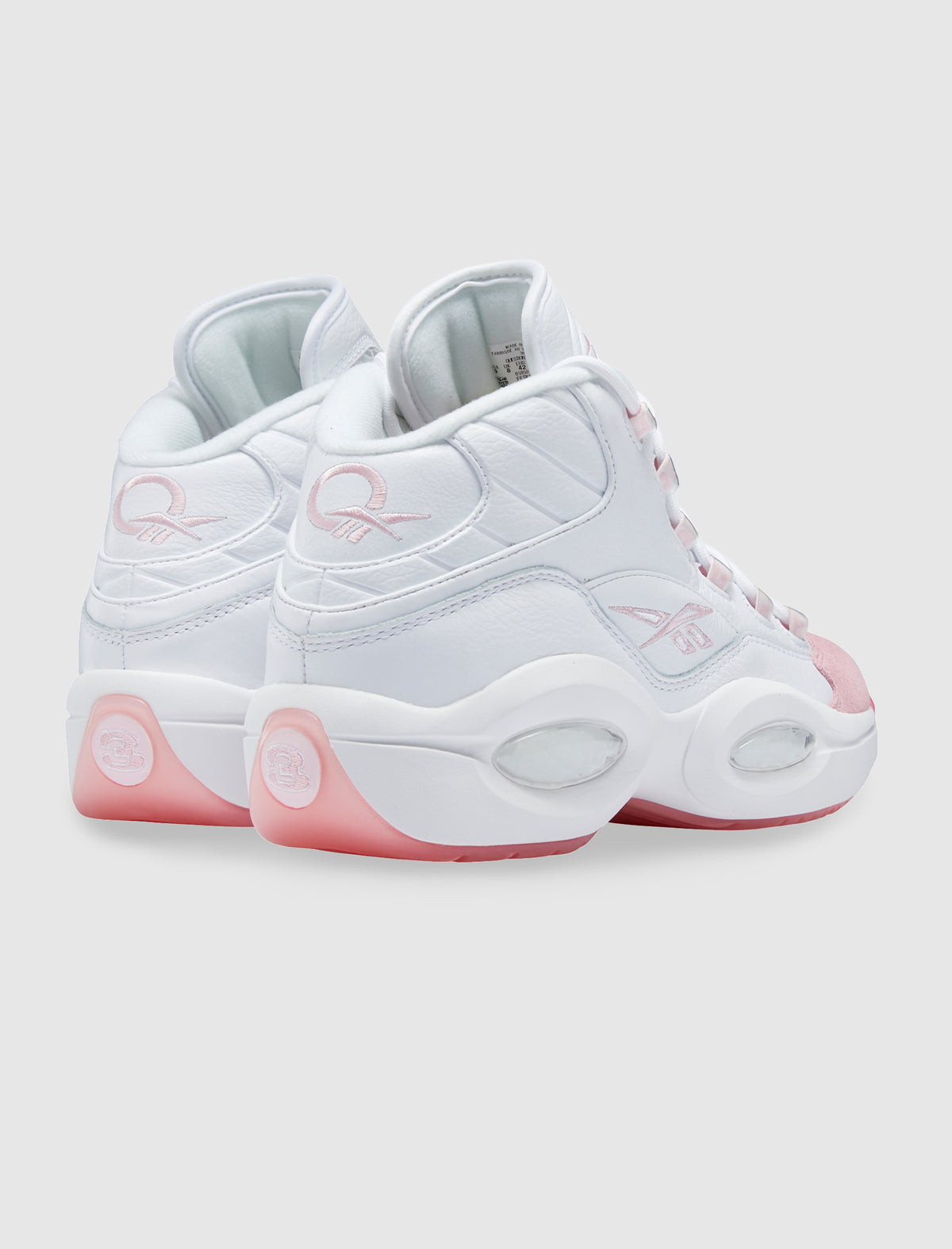 Reebok Question Mid Pink Toe Sneaker Shop at APB