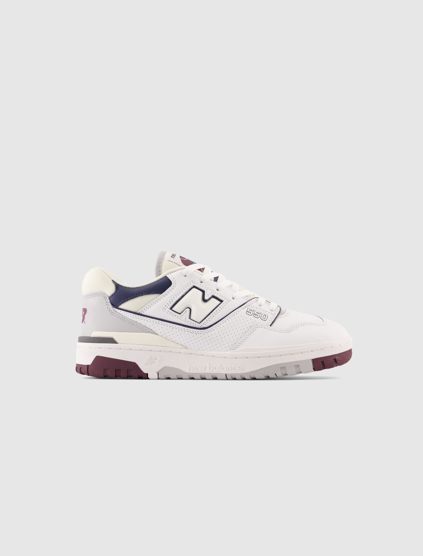 New balance white burgundy Clearance